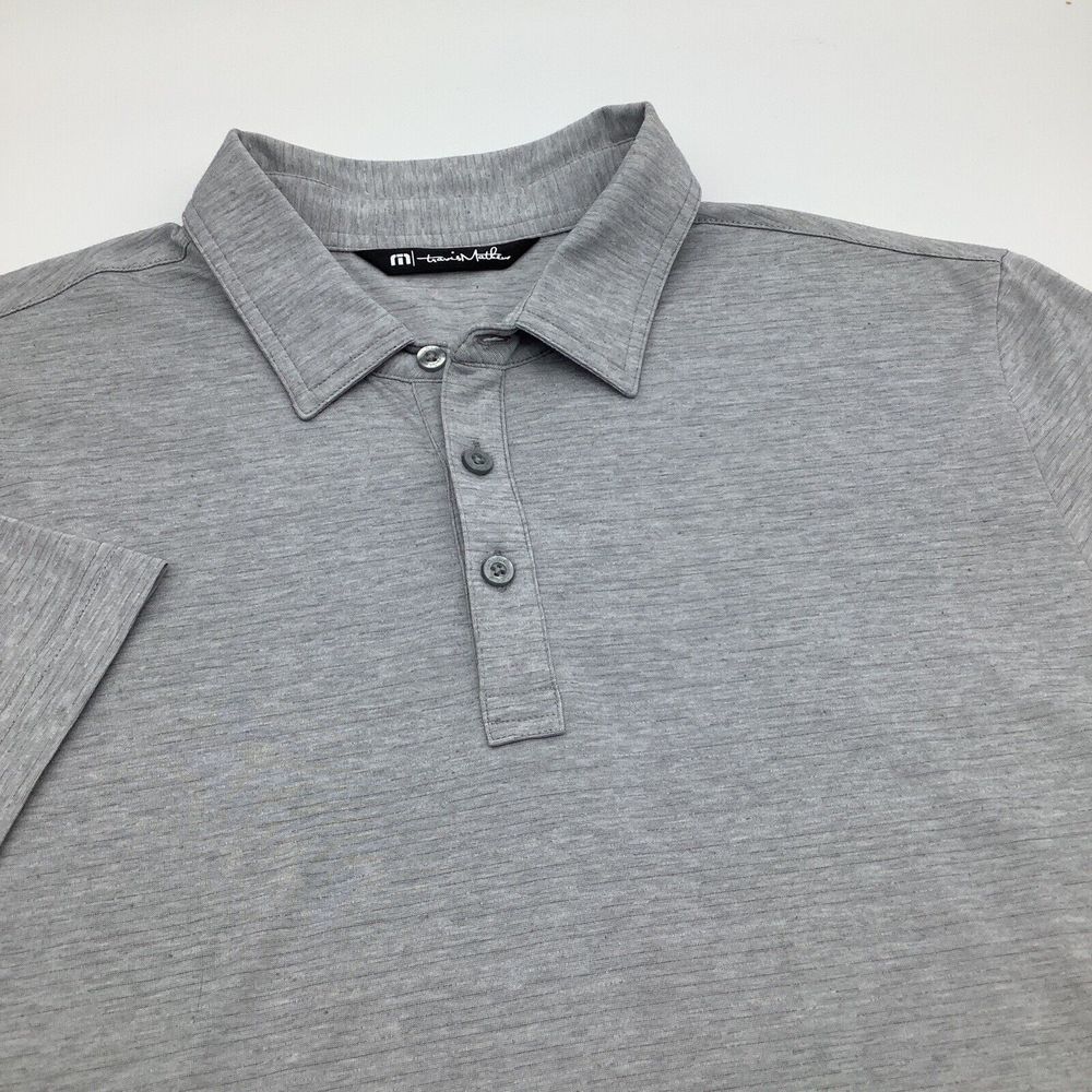 Travis Mathew Mens Short Sleeve Golf Polo Gray‎ Size Large